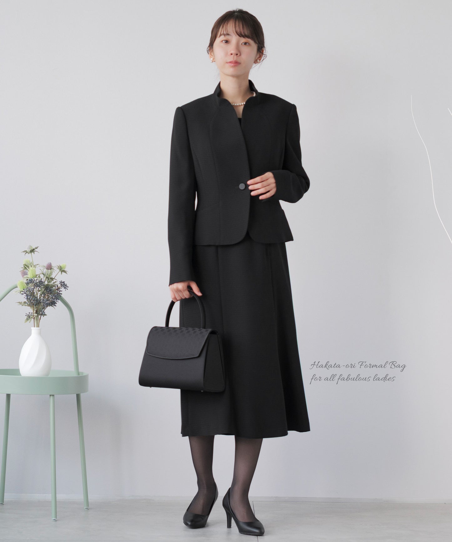 博多織 市松模様 フォーマルバッグ