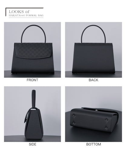 博多織 市松模様 フォーマルバッグ