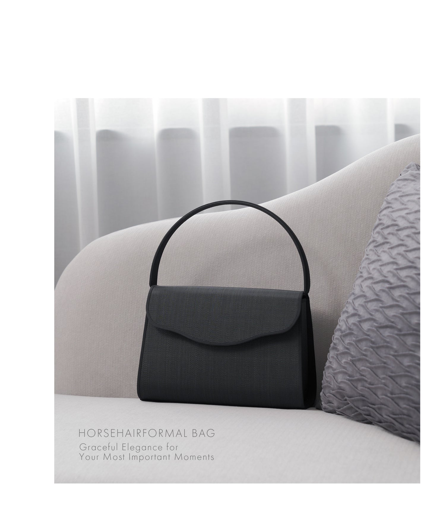 ホースヘアーフォーマルバッグ 台形型