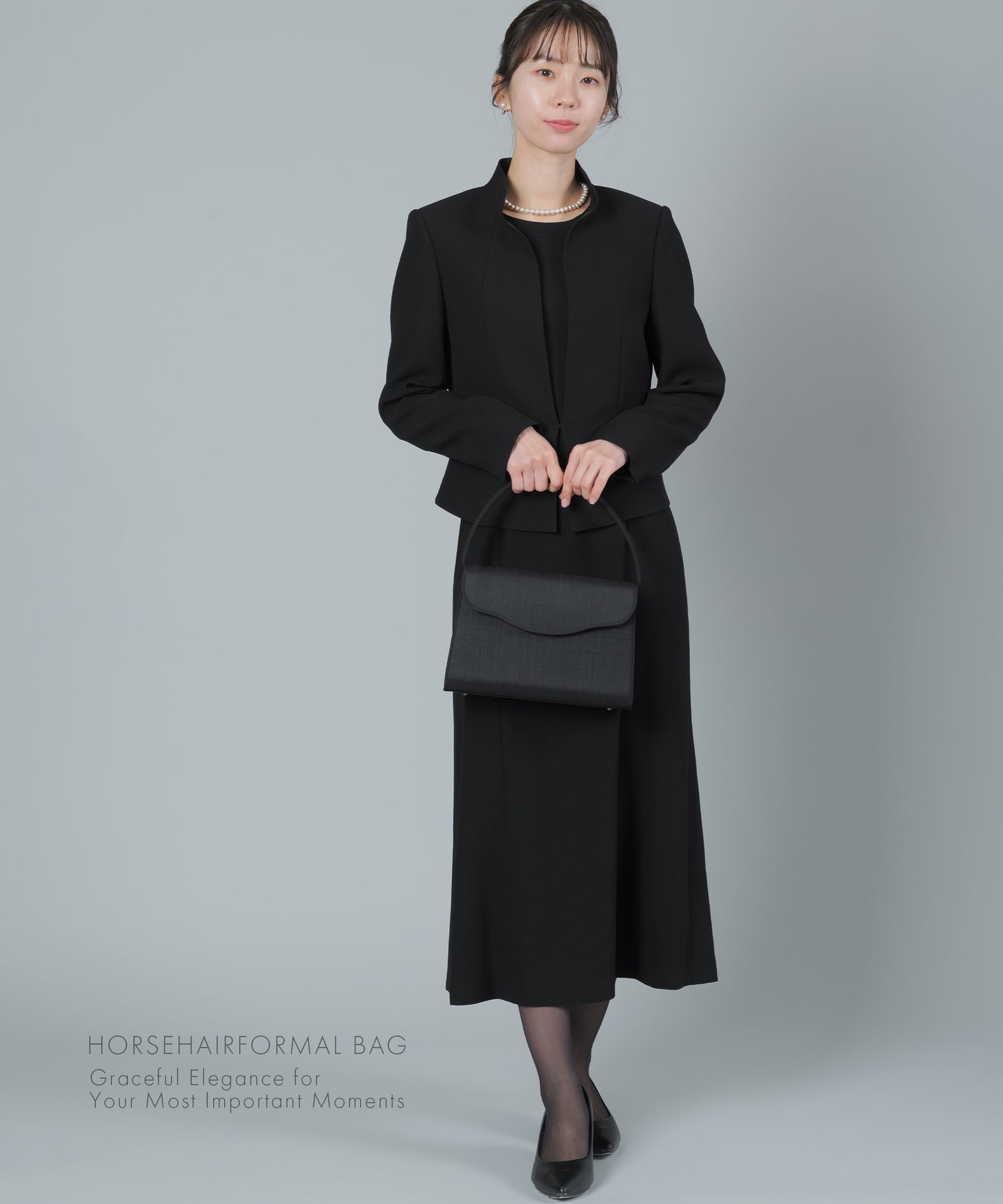 ホースヘアーフォーマルバッグ 台形型