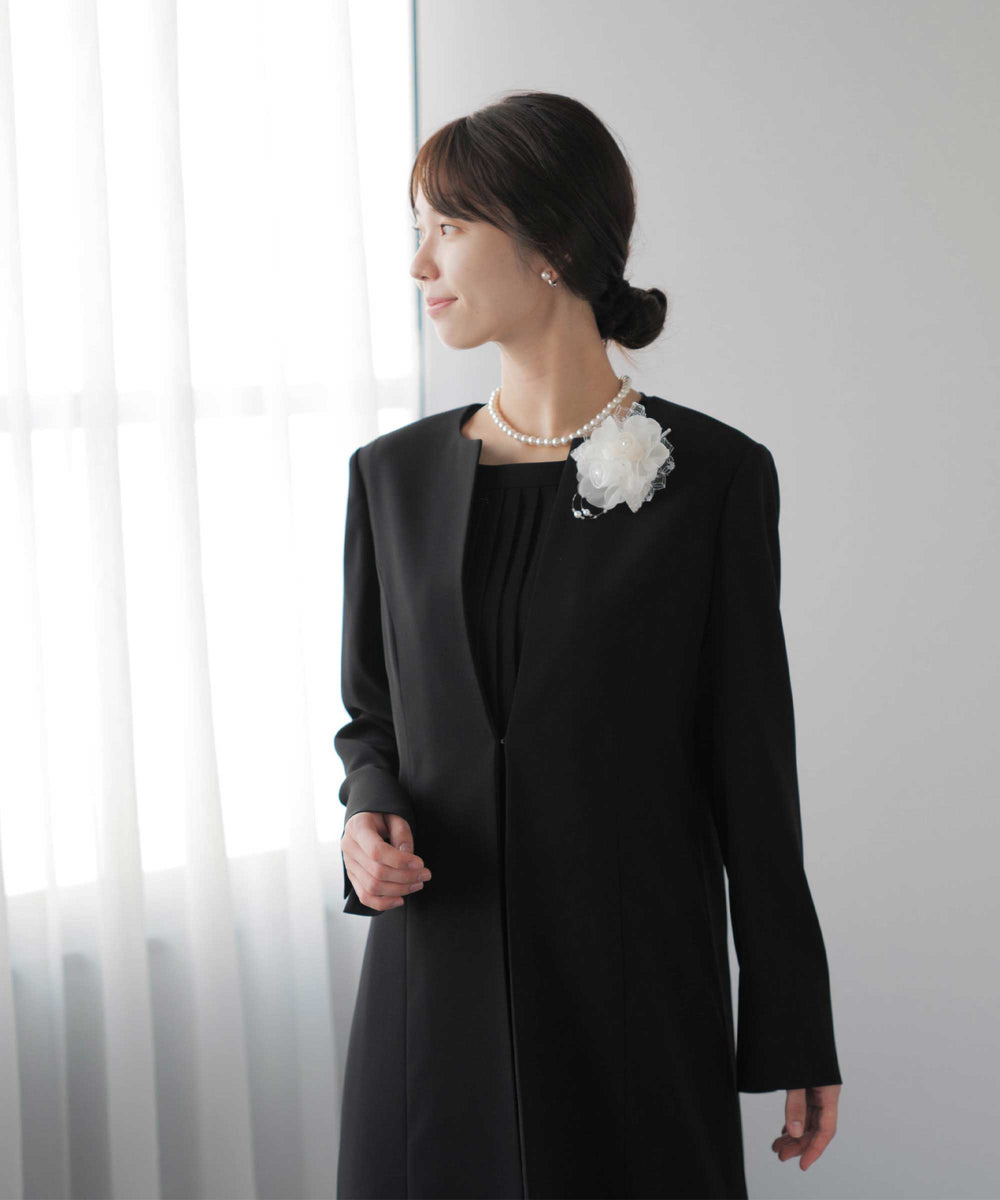 ロングジャケット プリーツフォーマルアンサンブル