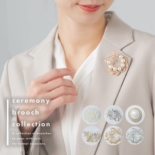フォーマル パールブローチ