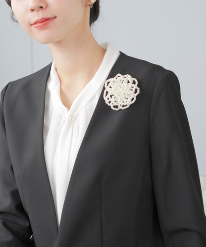 フォーマル パールブローチ