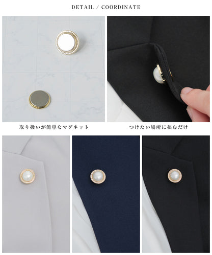 フォーマル パールブローチ