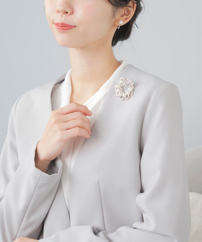 フォーマル パールブローチ