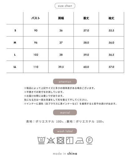 配色ボウタイ ブラウス