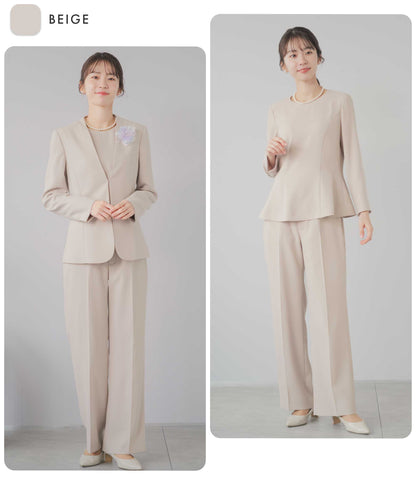 フォーマル対応セレモニーセミワイドパンツスーツ