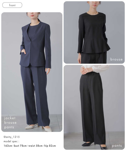 フォーマル対応セレモニーセミワイドパンツスーツ