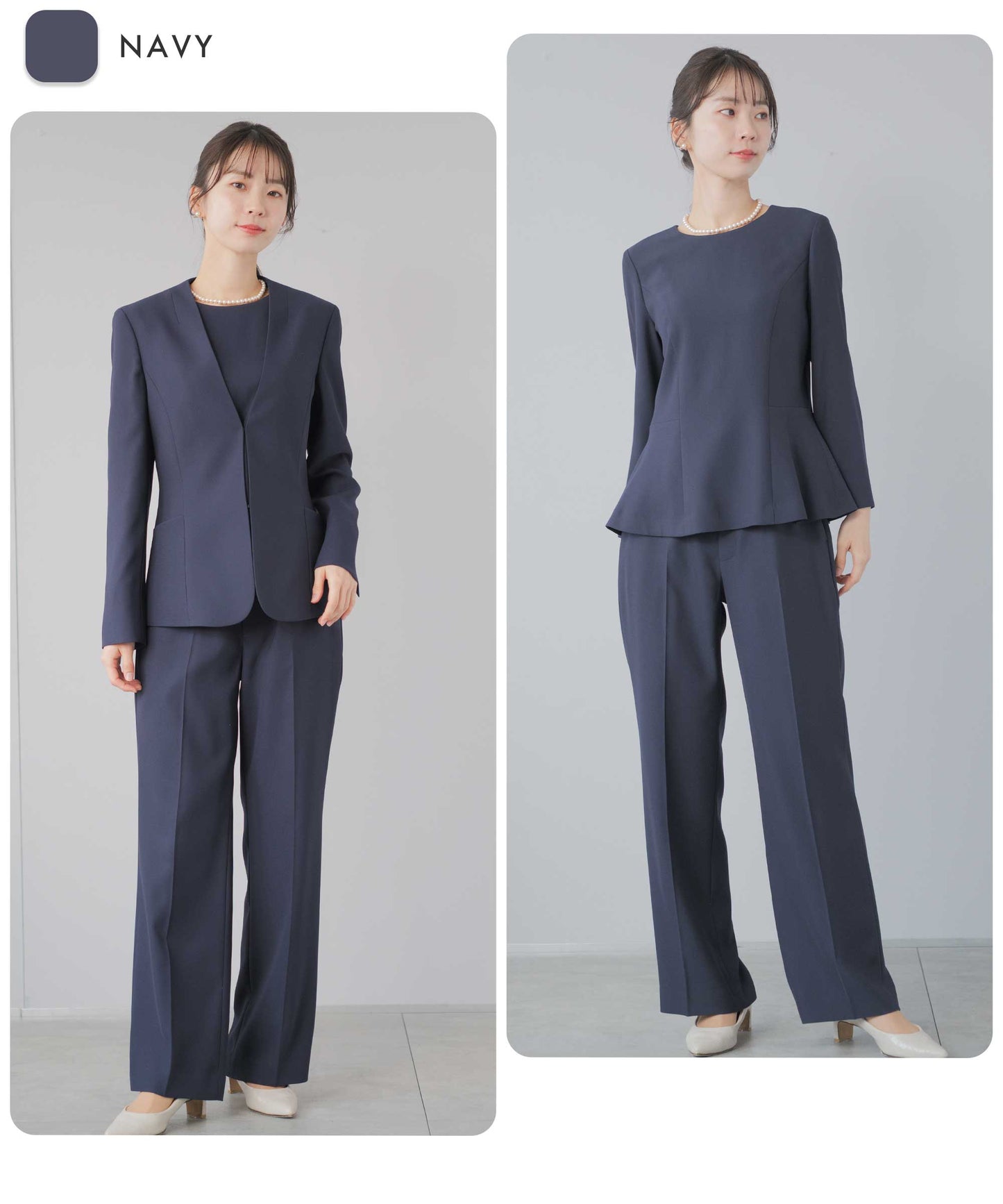 フォーマル対応セレモニーセミワイドパンツスーツ