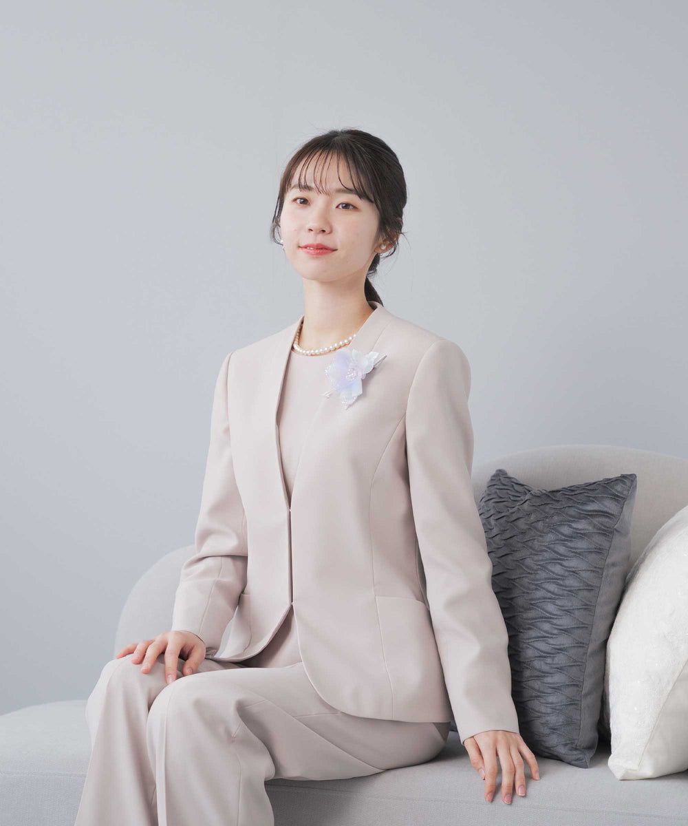 フォーマル対応セレモニーセミワイドパンツスーツ