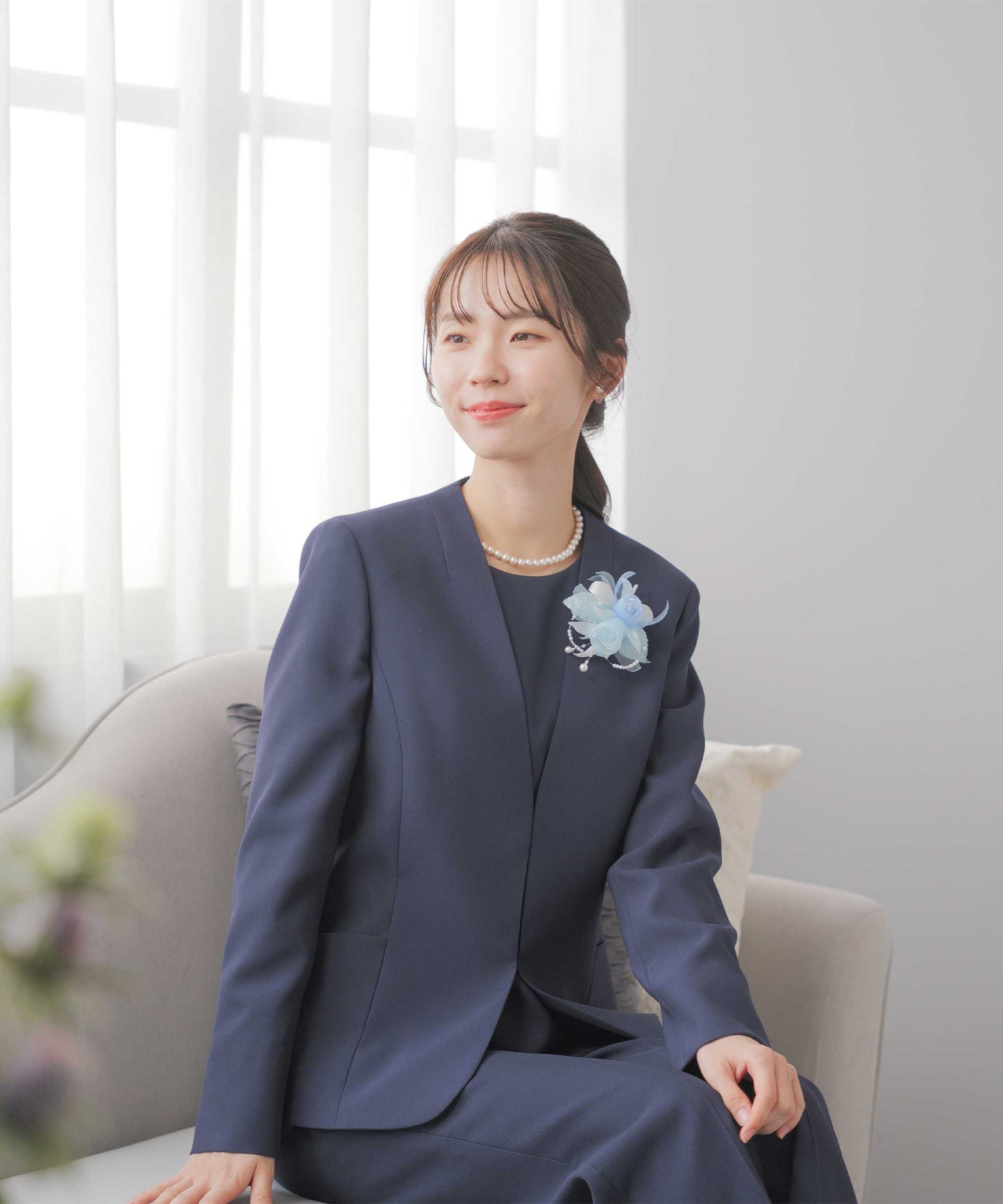 フォーマル対応セレモニーセミワイドパンツスーツ