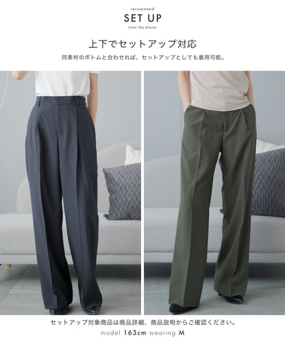 リネンライク 半袖ダブルジャケット