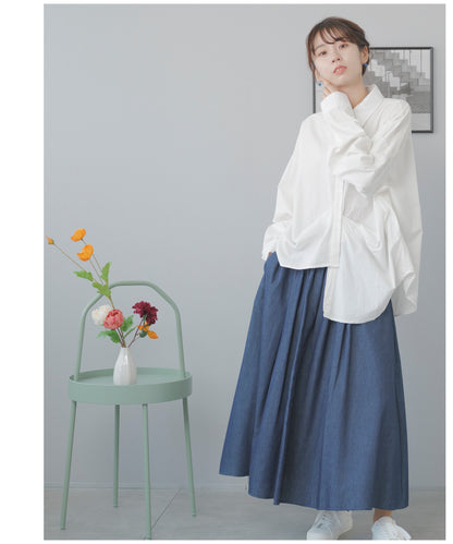 [Festinalente]  ロング デニム スカート