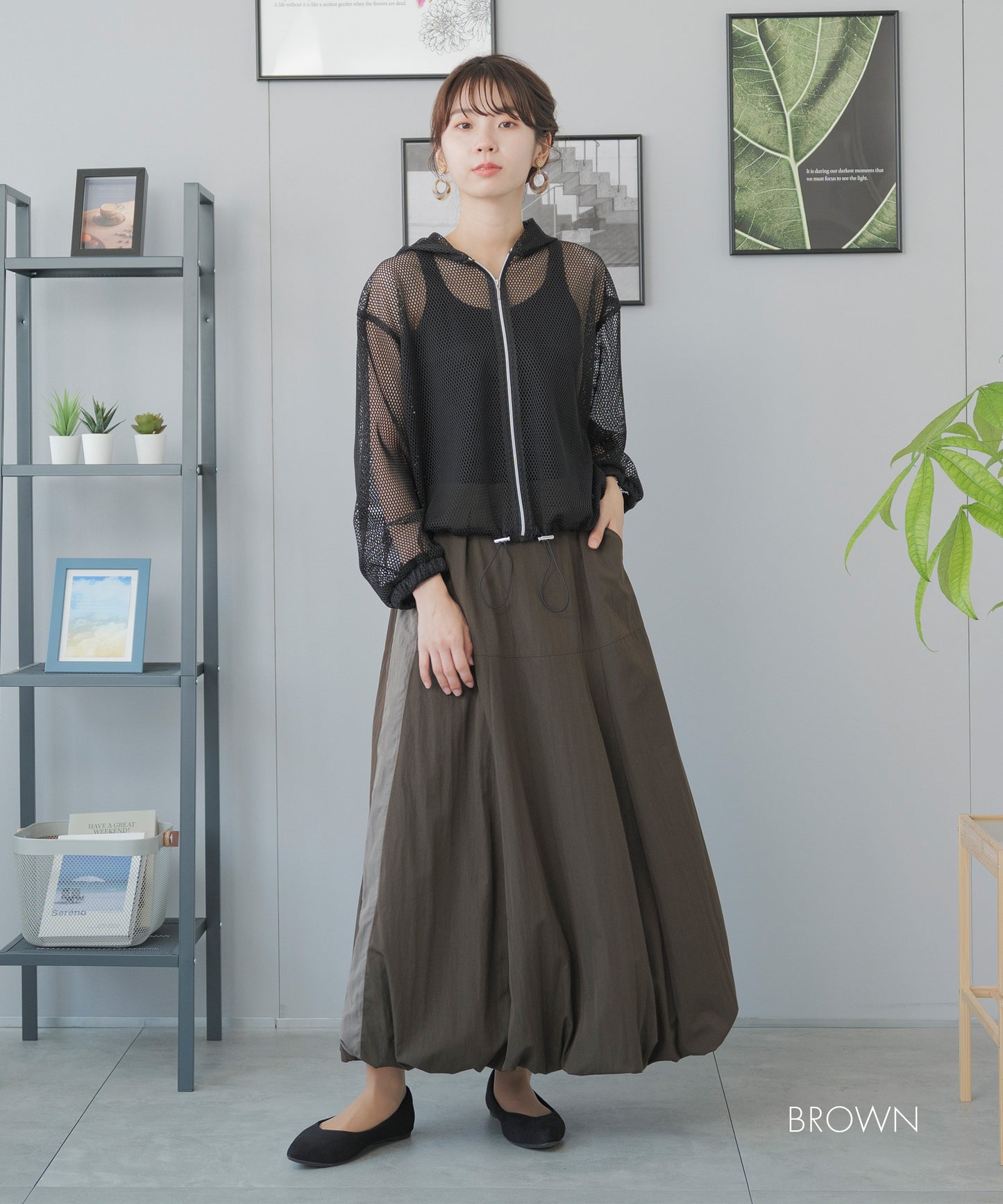 [festinalente] バルーン ロングスカート