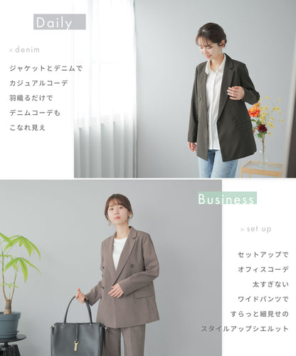 テックリネン ダブル セットアップスーツ