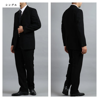 軽くて×涼しい夏用フォーマル シングル/ダブルから選べるワンタックサマーブラックスーツ