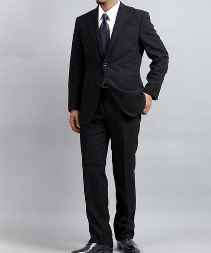 軽くて×涼しい夏用フォーマル シングル/ダブルから選べるワンタックサマーブラックスーツ