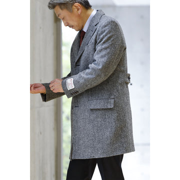 HARRIS TWEED ] ツイードチェスターコート – AWC │ active worker 
