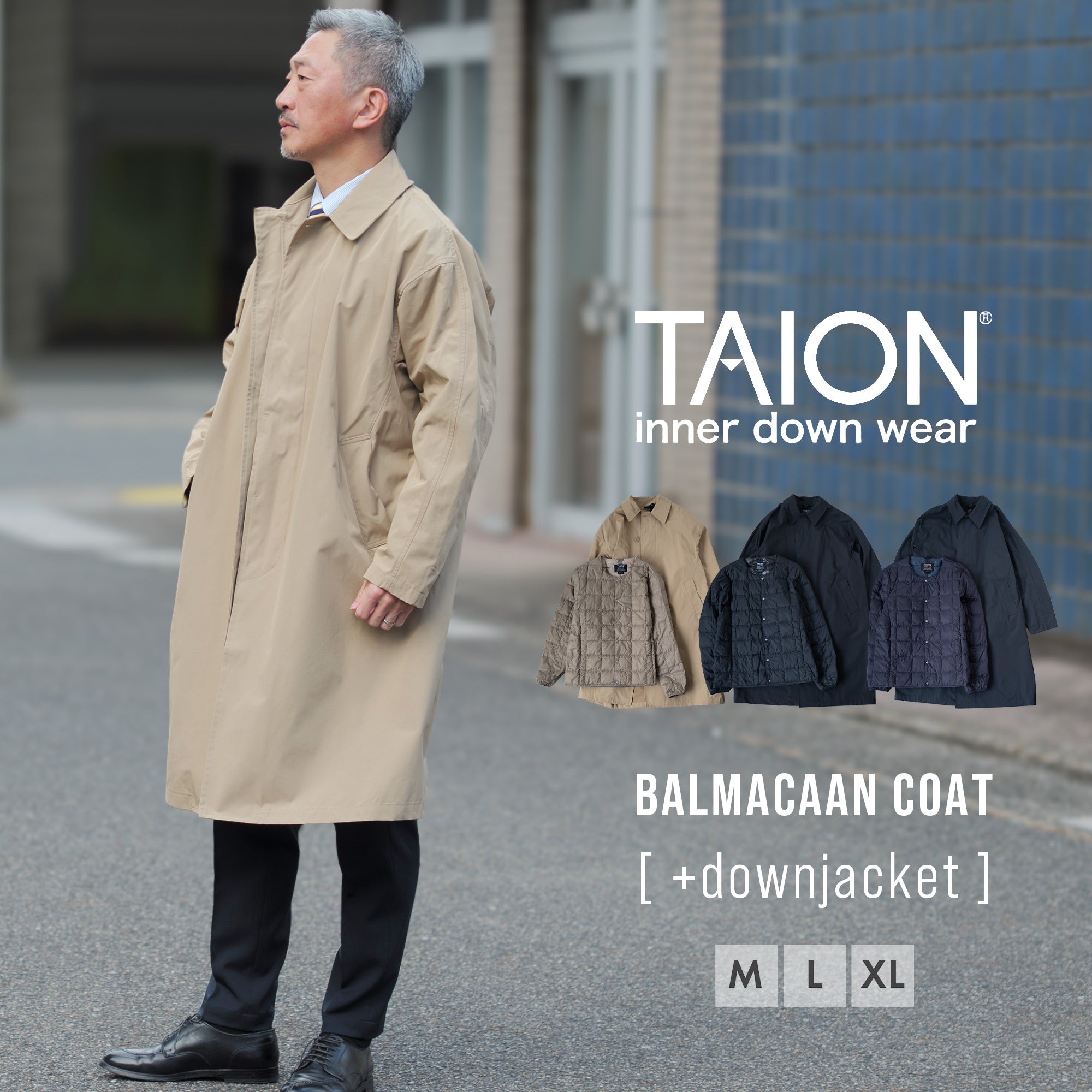 TAION]4WAYコート×ダウンジャケット（TAION-CR01B) - AWC