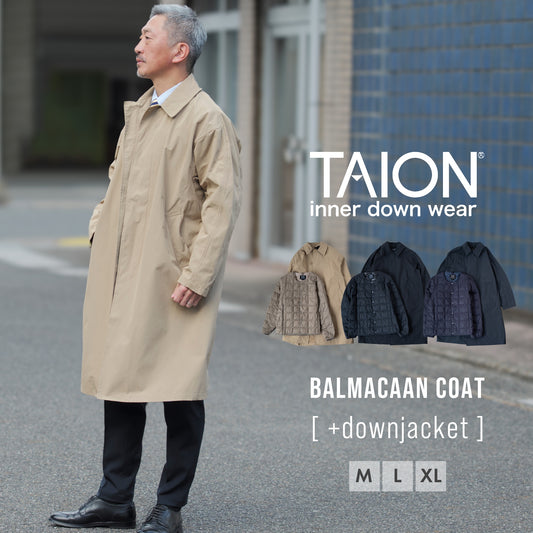 [TAION]2WAYバルカラーコート×インナーダウンジャケット（TAION-CR01B)