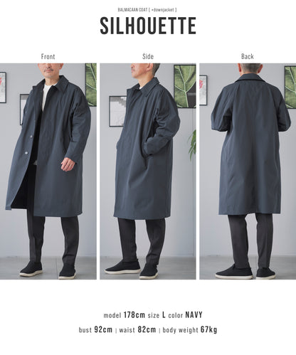 [TAION]2WAYバルカラーコート×インナーダウンジャケット（TAION-CR01B)