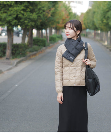 TAION]ベーシッククルーネックボタンインナーダウンジャケット（TAION 