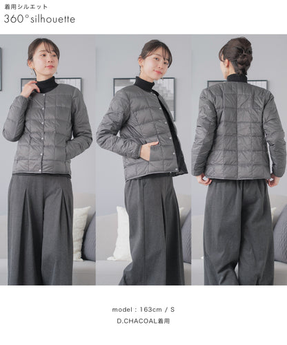 ベーシック クルーネックボタン インナーダウンジャケット（TAION-W104)