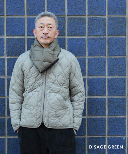 [TAION]ダウンジャケットVネックユニセックス（TAION-101ALSZML-1)