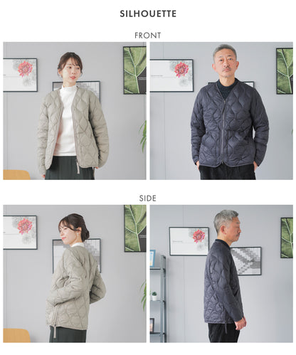 [TAION]ダウンジャケットVネックユニセックス（TAION-101ALSZML-1)