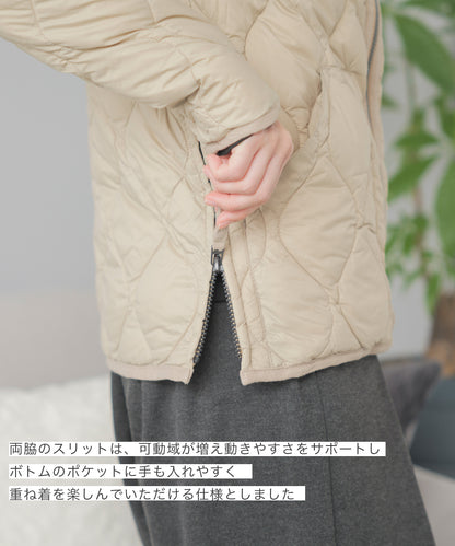 [TAION]ダウンジャケットVネックユニセックス（TAION-101ALSZML-1)