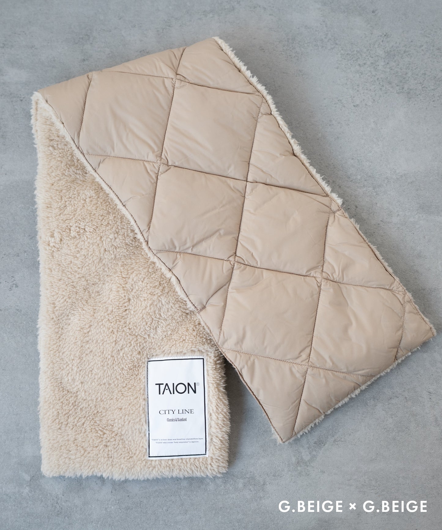 [TAION] リバーシブルダウンマフラー(TAION-R201CL）