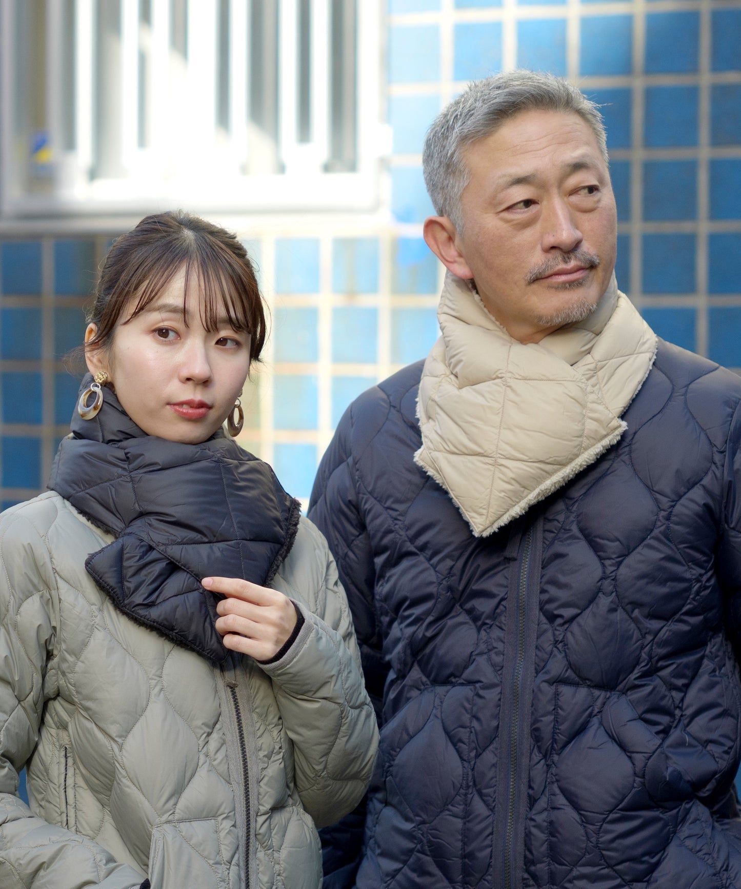 [TAION] リバーシブルダウンマフラー(TAION-R201CL）