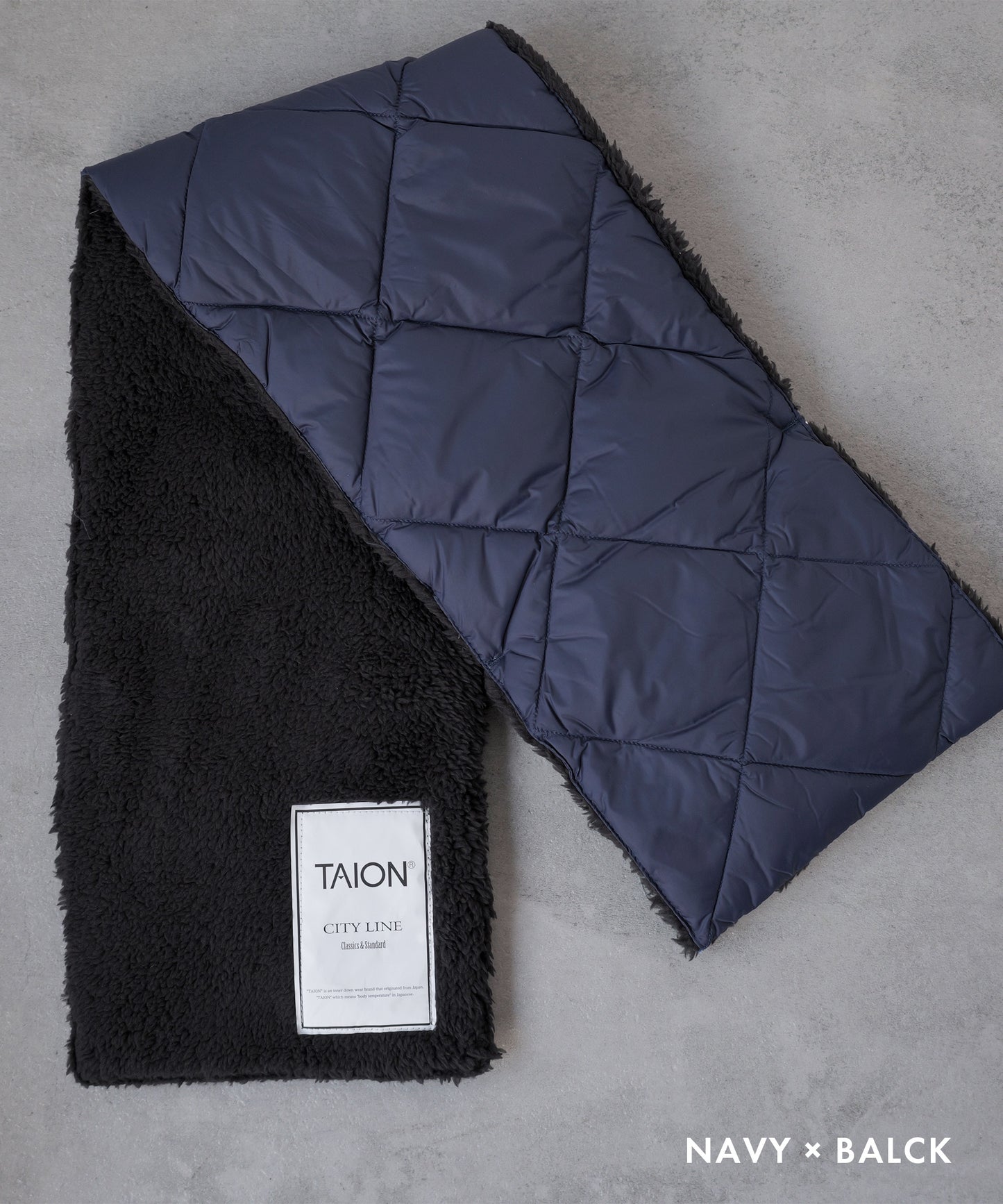 [TAION] リバーシブルダウンマフラー(TAION-R201CL）