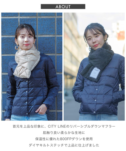 [TAION] リバーシブルダウンマフラー(TAION-R201CL）