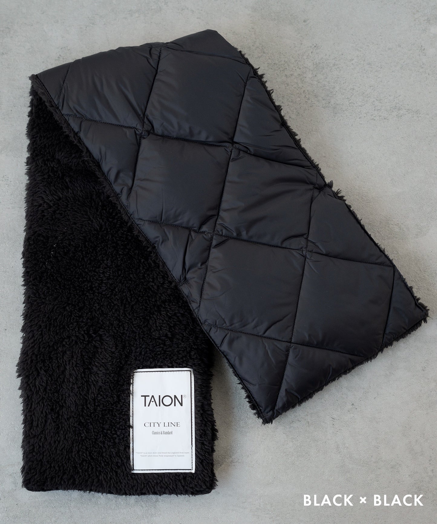 [TAION] リバーシブルダウンマフラー(TAION-R201CL）