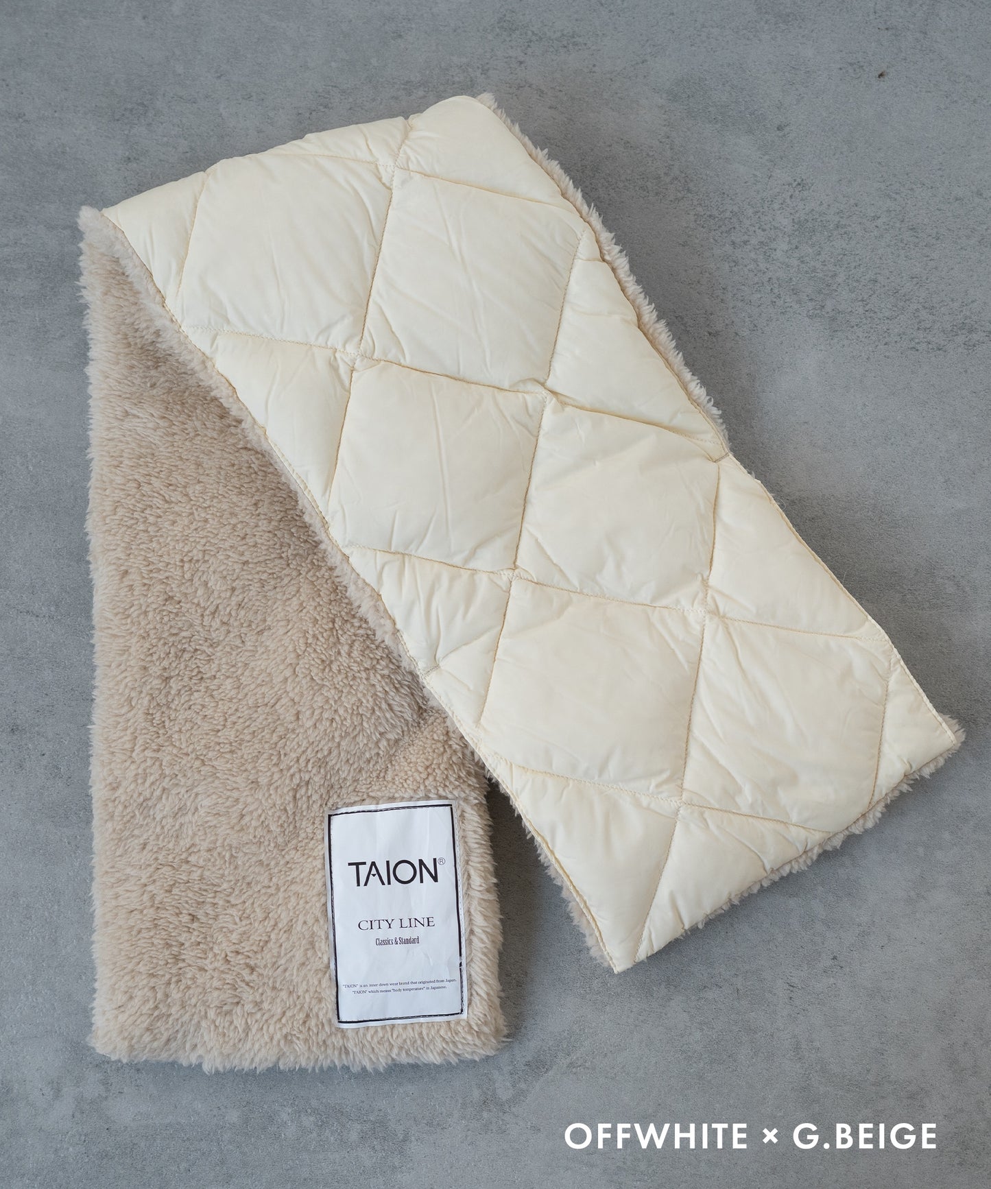 [TAION] リバーシブルダウンマフラー(TAION-R201CL）