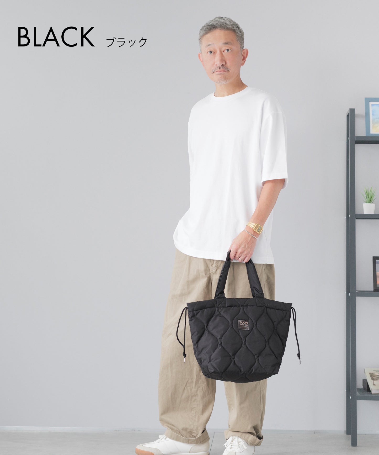 【TAION】A4サイズファイルやノートPCも入るダウントートバッグ