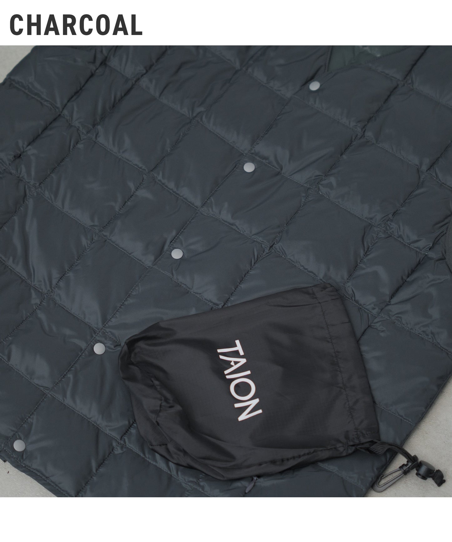[TAION] Vネックボタン インナーダウンベスト(TAION-001)