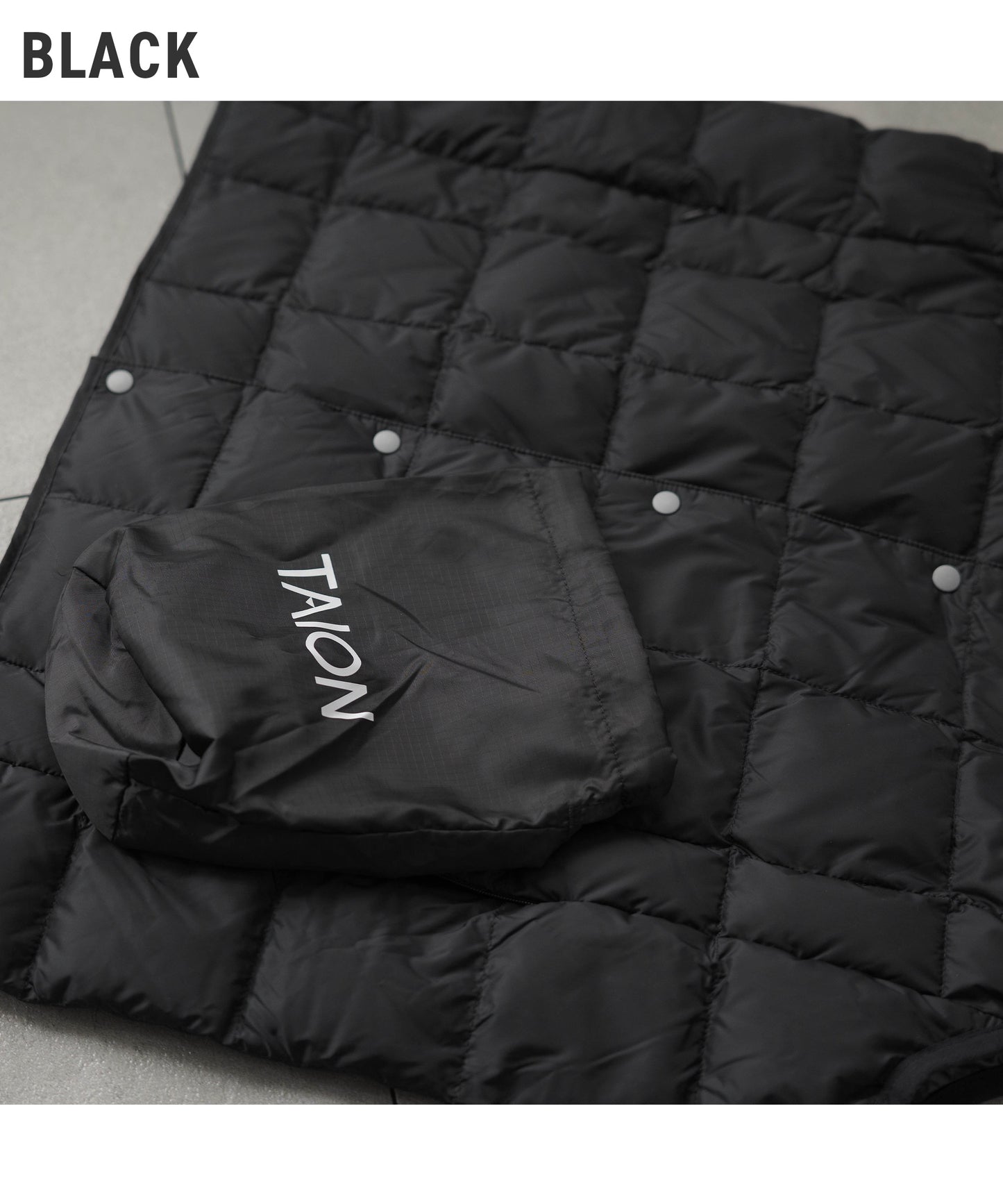 [TAION] Vネックボタン インナーダウンベスト(TAION-001)