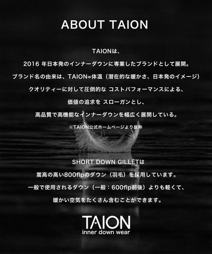 シティ シングル ダウンジレ（TAION-W003CI-SHORT)