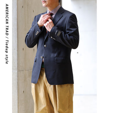 stanley blacker] 紺ブレザー(2つボタン シルバーボタン) – AWC 