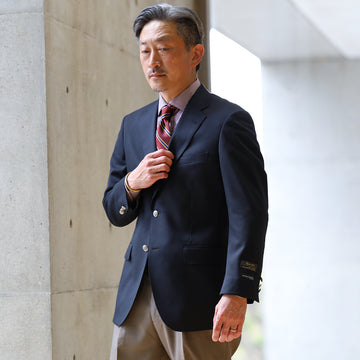 stanley blacker] 紺ブレザー(2つボタン シルバーボタン) – AWC 